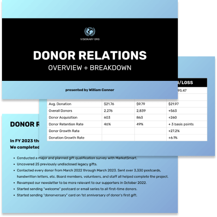Donor relations