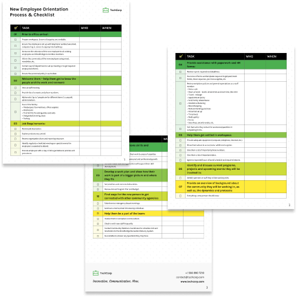 Green checklist template