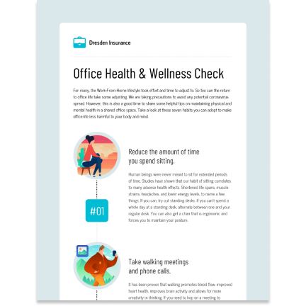 Office wellness template