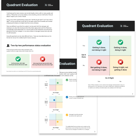 Quadrant evaluation template