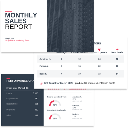 Monthly sales report